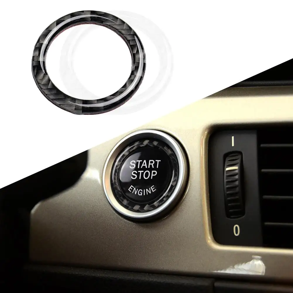 

Carbon Fiber Car Engine Starter Interior Decorative Ring for BMW E90 E92 E93