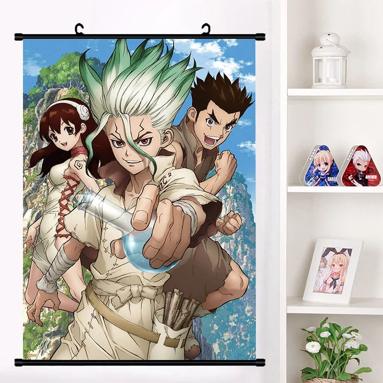 I Аниме Dr. STONE Ishigami Senku Shishio Tsukasa Настенная роспись настенный плакат Otaku коллекция домашнего декора художественный подарок - Цвет: I