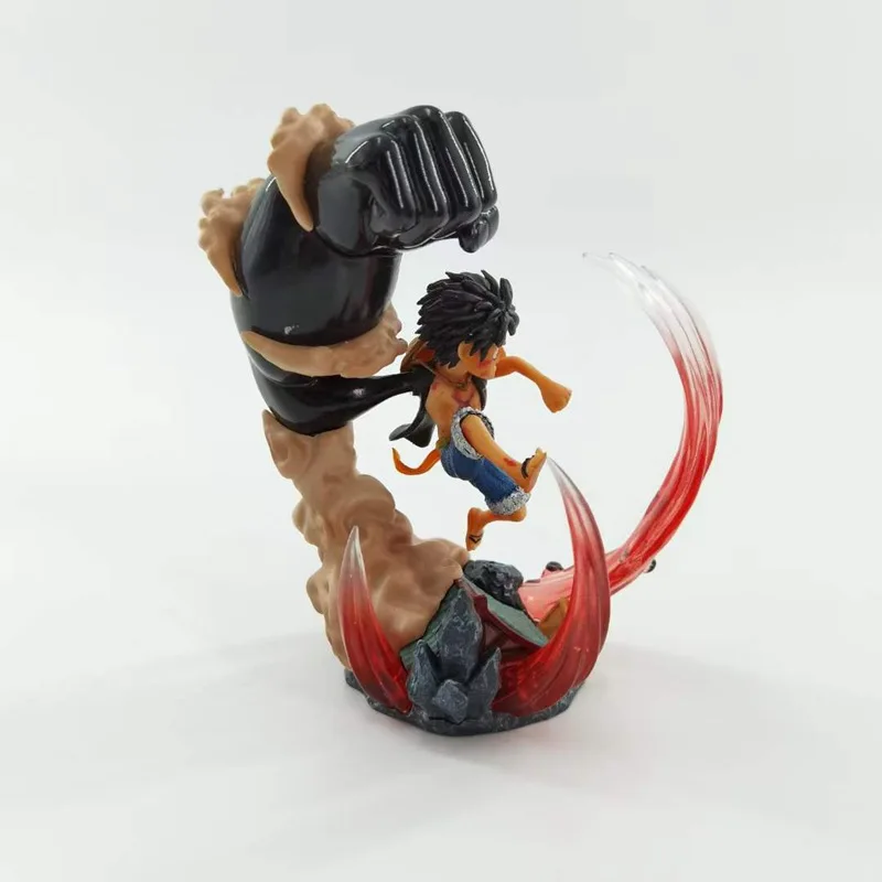 

12cm Anime One Piece Monkey D Luffy Figure Big Hand Luffy Battle Edition Statue Model Toy Figures
