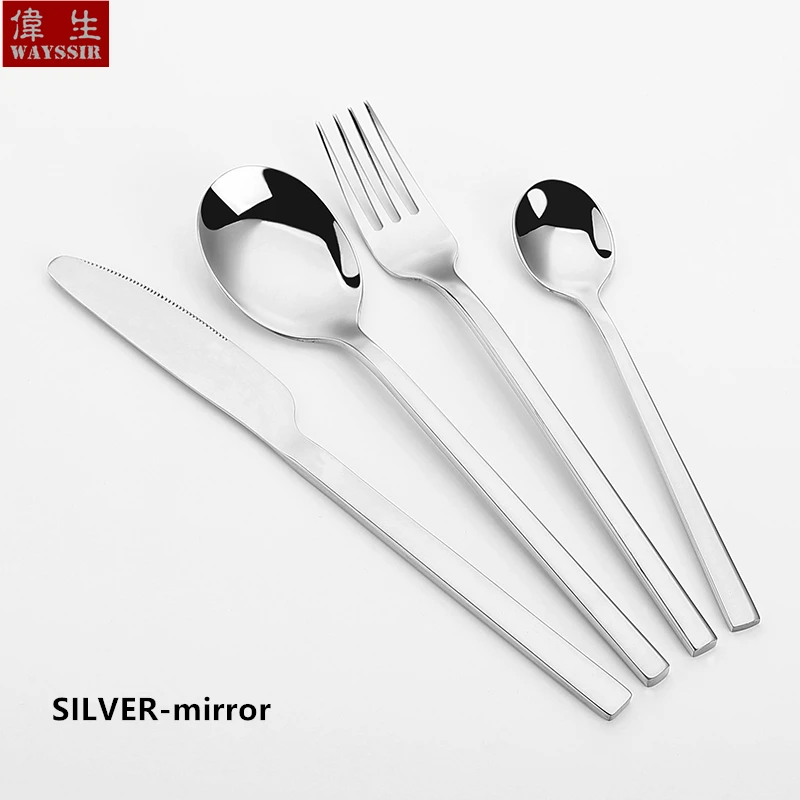 5 шт. столовые приборы из нержавеющей стали набор ножей и вилок зеркальные