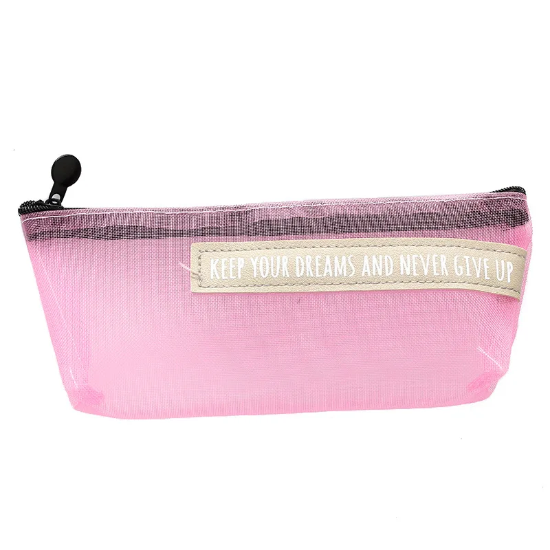 Nylon Gauze Transparent Pencil Case Stationery Storage Box Bag Escalar Papelaria Escolar School Supplies | Канцтовары для офиса и