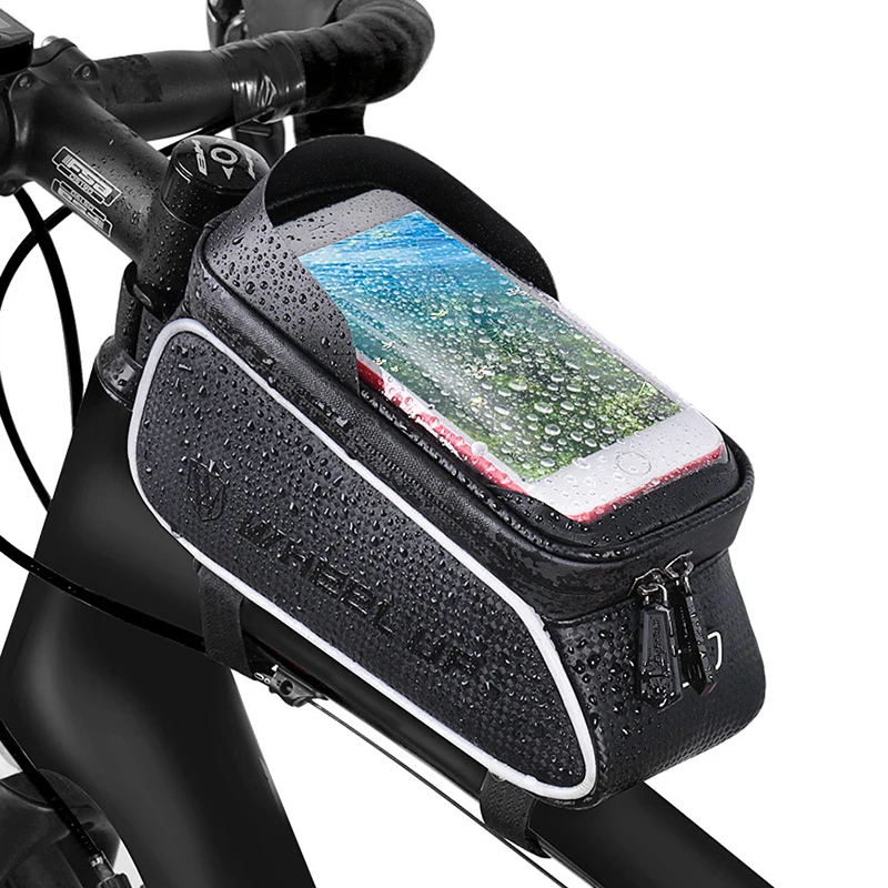 New Bike Bag Frame Front Top Tube Cycling Bag Waterproof 6.0in Phone Case Touchscreen Bag MTB Pack Bicycle Accessories
