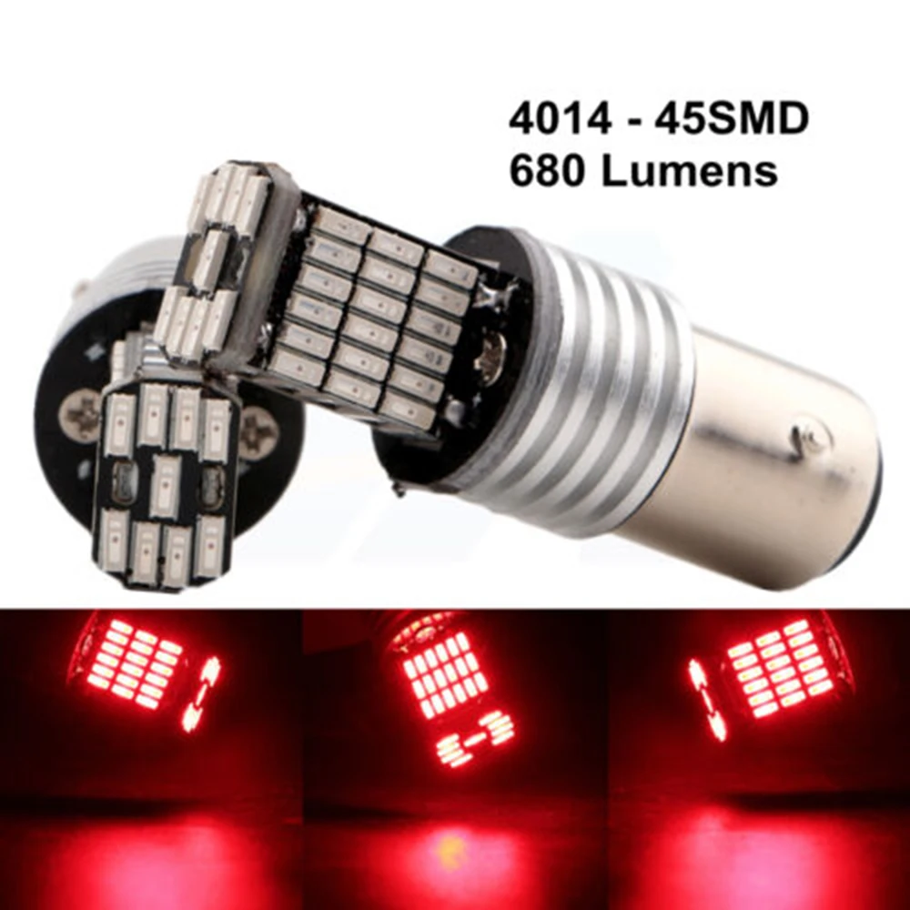 Новый 2 шт./компл. 1157 светодиодный Canbus P21W / 5W BAY15D светильник лампы 4014 45SMD парк