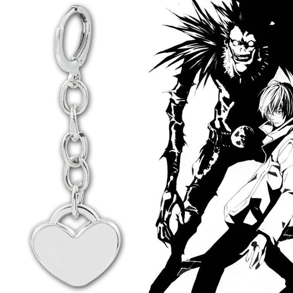 Серьги-подвески с надписью Death Note Ryuk Love креативные реквизиты для косплея в стиле