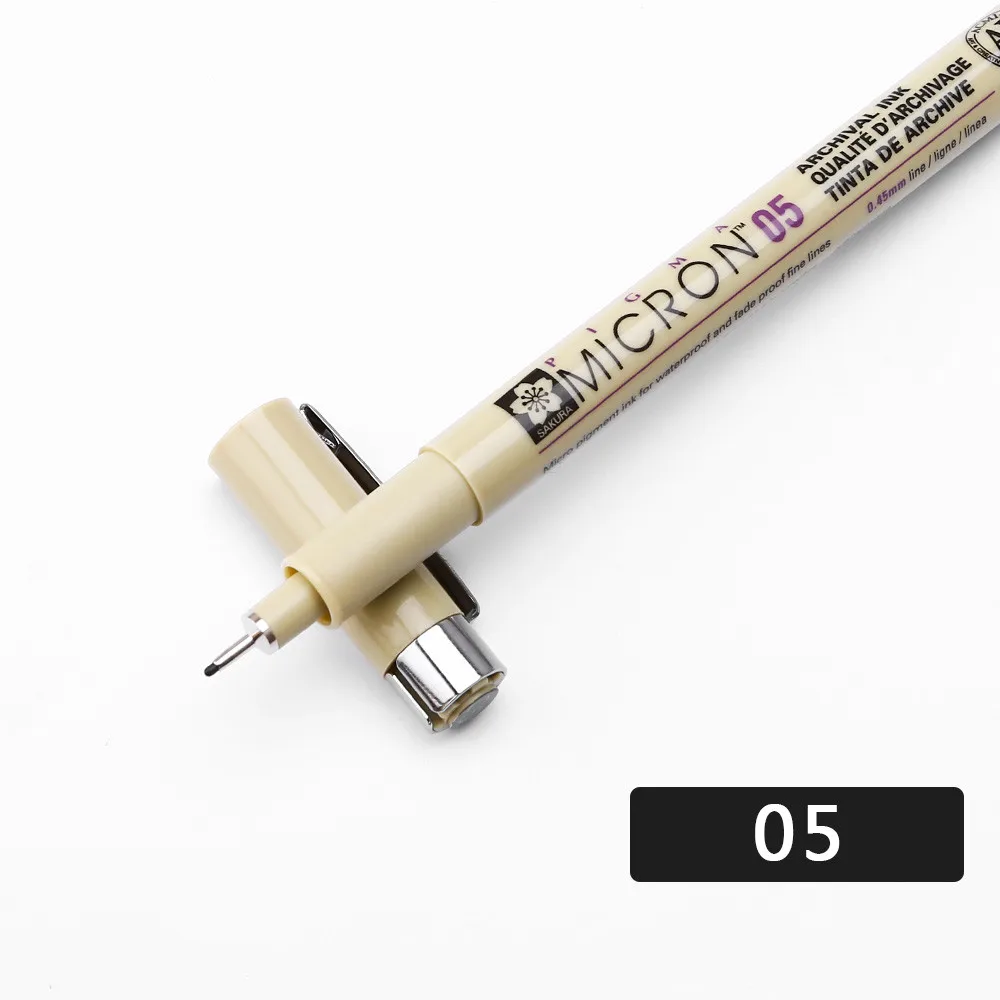 05 Sakura ручка Pigma micron Neelde мягкая кисть Ручка для рисования Лот 005 01 02 03 04 05 08 1,0 кисть художественные маркеры - Цвет: 05
