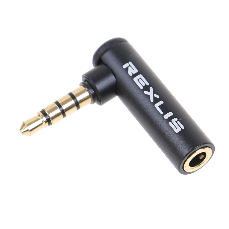 

Аудиоадаптер с углом 90 градусов под прямым углом 3,5 мм штекер-гнездо L-образный стерео микрофон для наушников