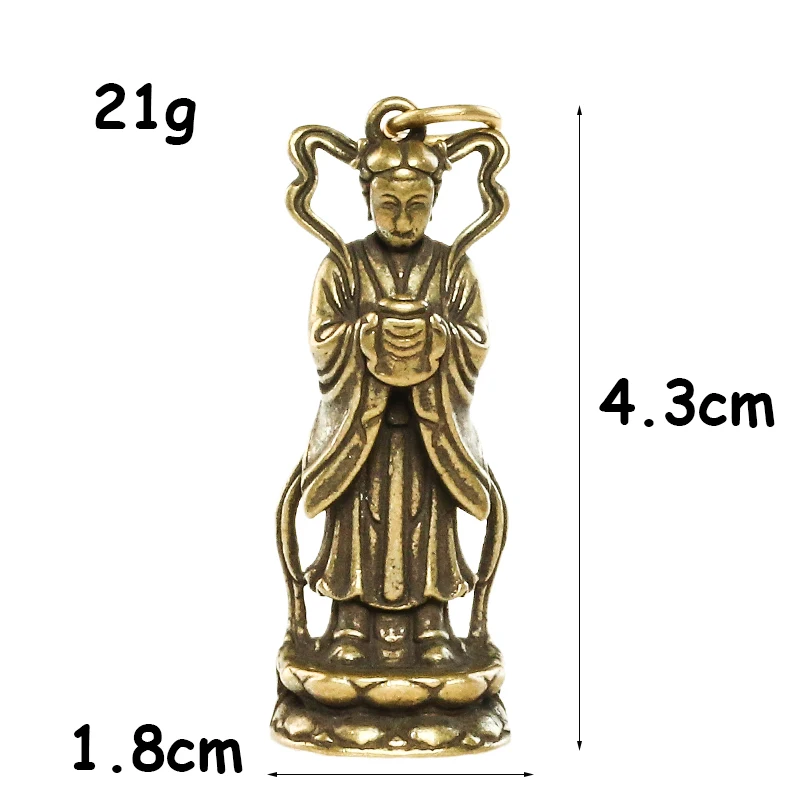 Чистая медь счастливый мальчик девочка Будда статуи орнамент брелок Подвески