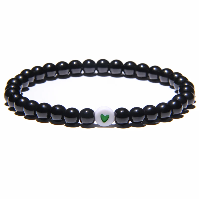 Модные натуральные черные браслеты из агатов Агаты драгоценные камни бисера
