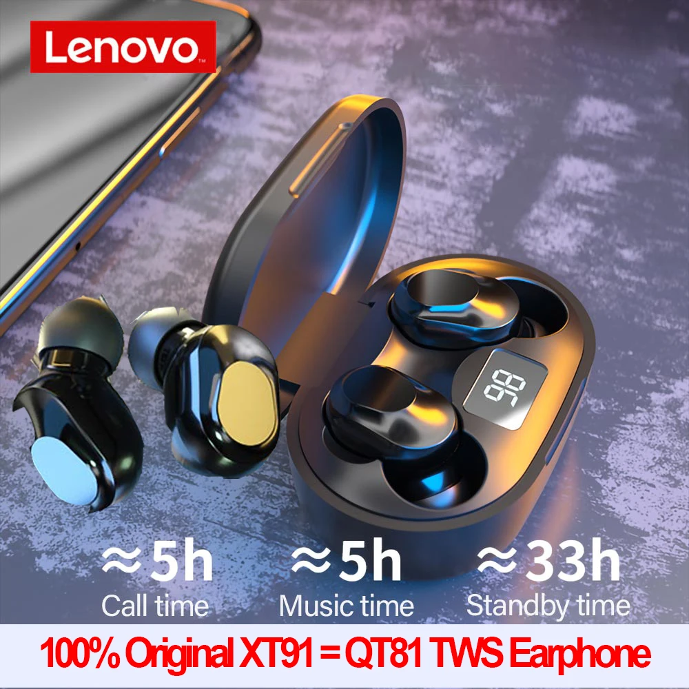 Lenovo LP2 LP1s XT91 TWS true Wireless BT 5 0 наушники с сенсорным управлением стерео HD говорящая