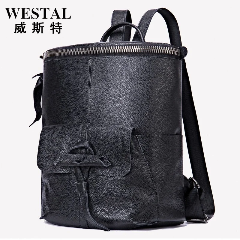 

WESTAL new women's leisure backpack travel backpack women soft leather retro leather backpack