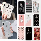Чехол для Huawei P20 P40 Lite E P30 Pro Mate 20 10 Lite P Smart 2019 Honor 8X, мягкие силиконовые чехлы с цветочным сердцем