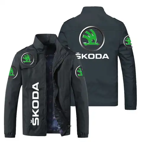 Куртка Skoda Мужская в стиле хип-хоп, Брендовая верхняя одежда, модная ветровка, парка в стиле Харадзюку, Повседневная Уличная одежда, осень