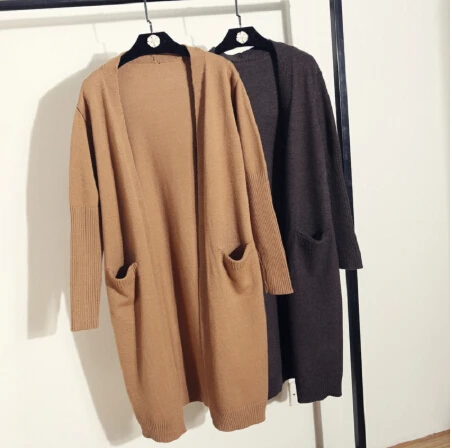 Новый шерстяной кардиган для женщин 2021 осень-зима длинный рукав на каждый день
