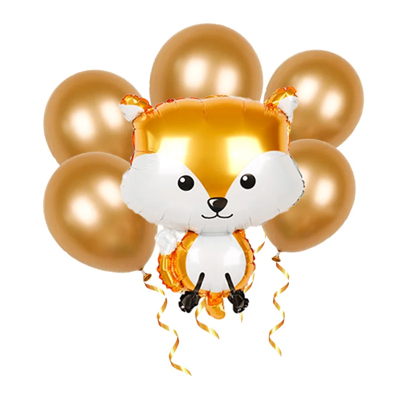 1 шт. большой воздушные шары в форме животных Енот Лиса гелия шар с днем рождения