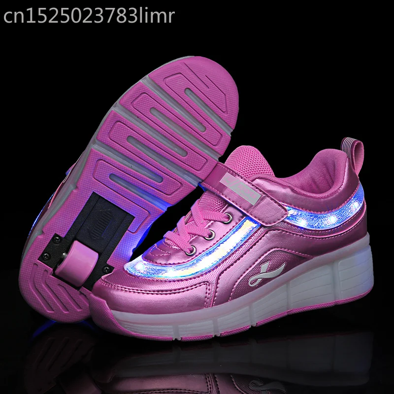 Heelys детский светодиодный светильник кроссовки два колеса для мальчиков и