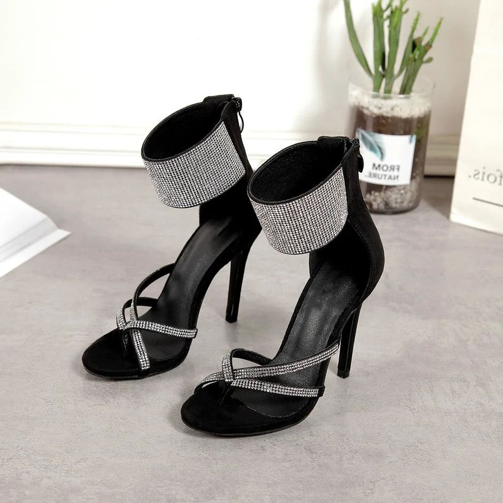 Женские пикантные вечерние туфли женские босоножки на высоком каблуке с острым