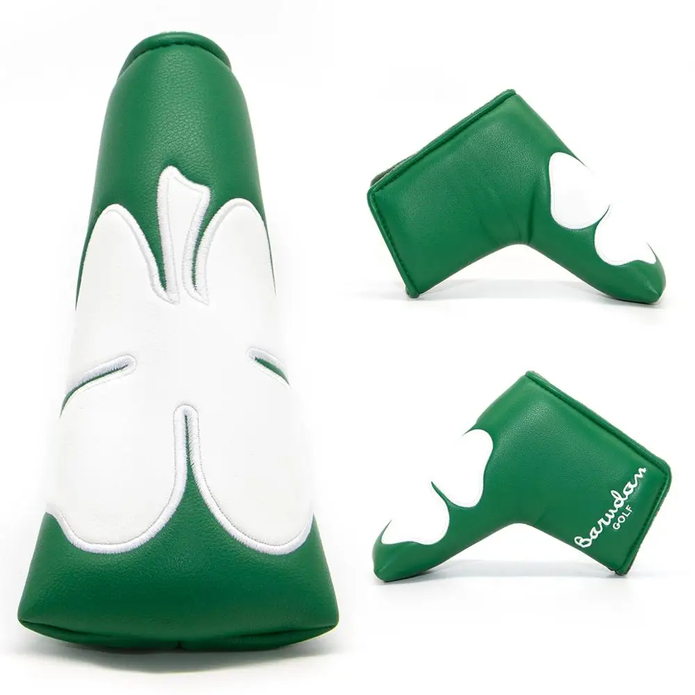 Новинка кожаный чехол Lucky с четырьмя листьями клевера для клюшки гольфа лезвием