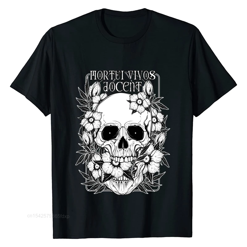 

Punk Men's T-Shirt Mortui Vivos Docent - The Dead Teach The Living Men's T Shirt Harajuku 3D Casual Cotton Wool T Shirt Hot Sale