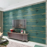 3d marble horizontal stripe relief non woven suede tv background wall paper modern bedroom living room wallpaper dark green gray