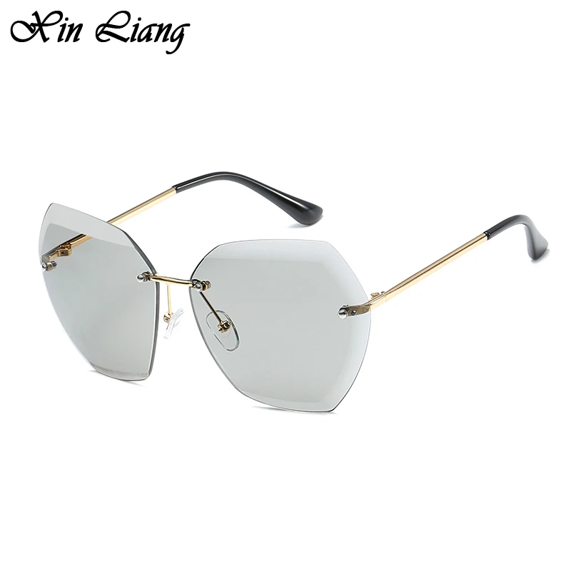 Солнцезащитные очки в металлической оправе женские солнцезащитные без оправы с