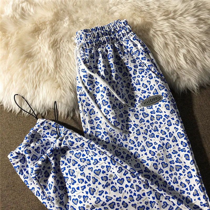 

Tie-dyed sweatpants women's spring and autumn thin high waist and wide leg pants ins slim joker casual pants