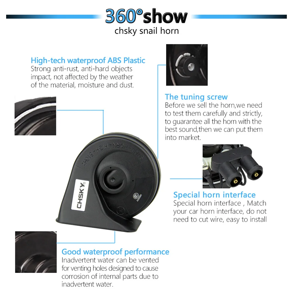 Автомобильный рожковый сигнал CHSKY автомобильный типа улитки для Mitsubishi Pajero с