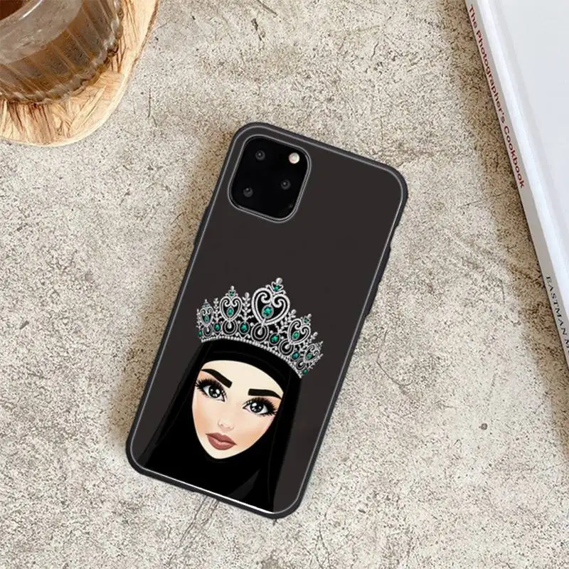 

Woman Crown Hijab Face Muslim Islamic Gril Phone Cases For Iphone 6 6s 7 8 Plus XR X XS XSmax 11 12 Pro Mini Max