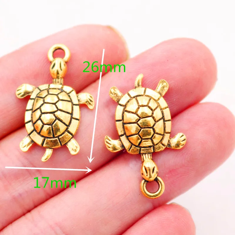 20 шт. подвеска в виде черепахи 26 х17 мм