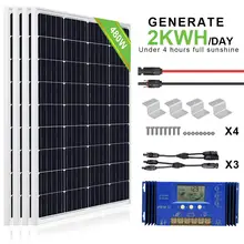 ECO WORTHY 120W240W360W480W вне сетки Солнечный комплект: 120w солнечная панель