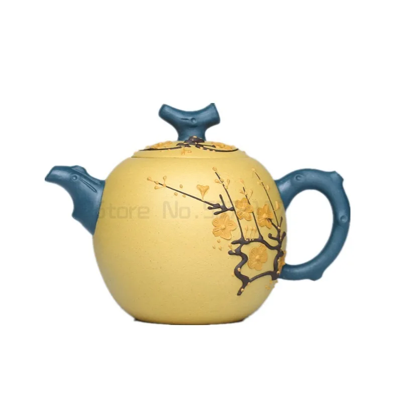 

Genuine full handmade Zisha teapot Yixing teapot original mine purple mud 320cc (with certificate)