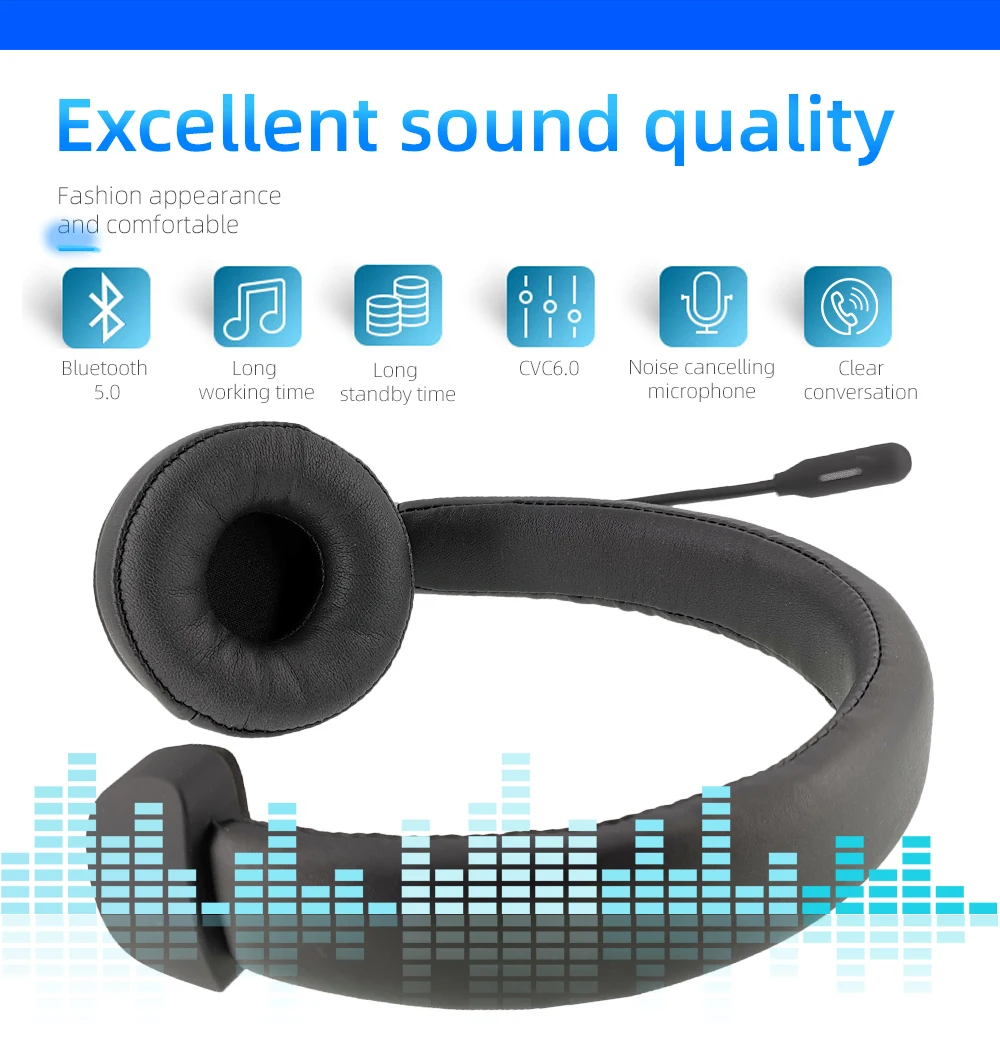 BH-M91 Bluetooth 5.0 беспроводная гарнитура Накладные наушники с шумоподавлением для
