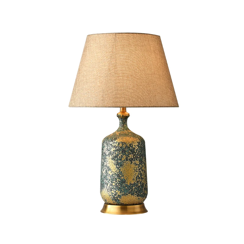 Новые глазурованные керамические настольные лампы в китайском стиле для спальни