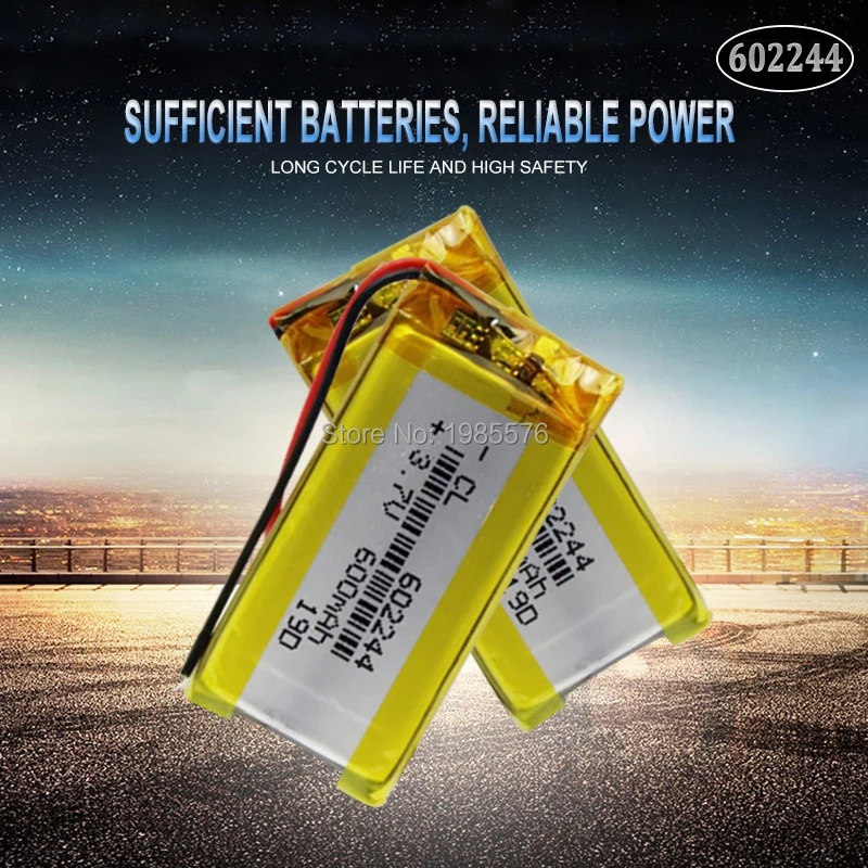 

602244 3.7v 600mAh Rechargeable Li-polymer Battery For PSP DVD MID PDA GPS Electric Toys Bluetooth Speaker Li-po Battery