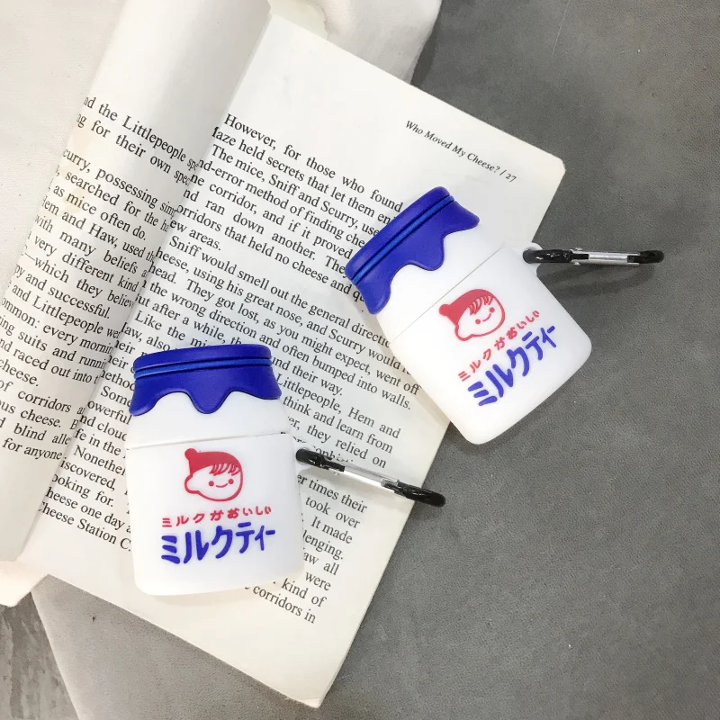 Мягкий силиконовый чехол Airpods для Apple Airpods 1/2 с мультяшным медведем, силикагелевый чехол для зарядки наушников, чехол с защитой от потери
