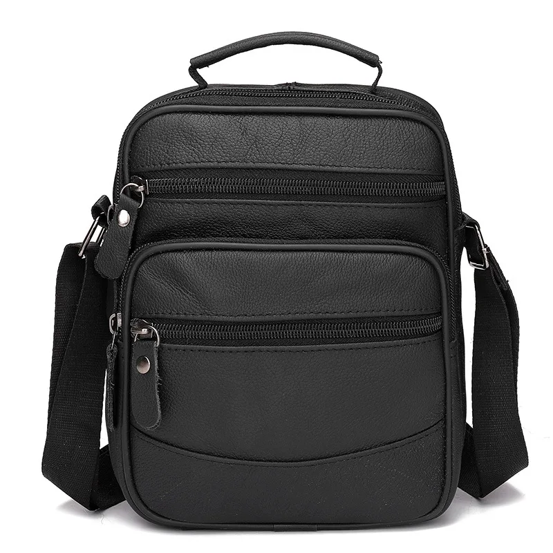

Genuine Leather Men's Shoulder Crossbody Bag Small Cowhide Fashion Vintage Male Mssenger Ipad Bags Luxury Handbags 2021 Travel