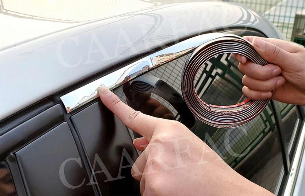 

6mmx3m 10mmx3m Car Protector Chrome Strip Auto Body Kit Side Skirts Window Moulding Trim Tape Car sticker Decoratins