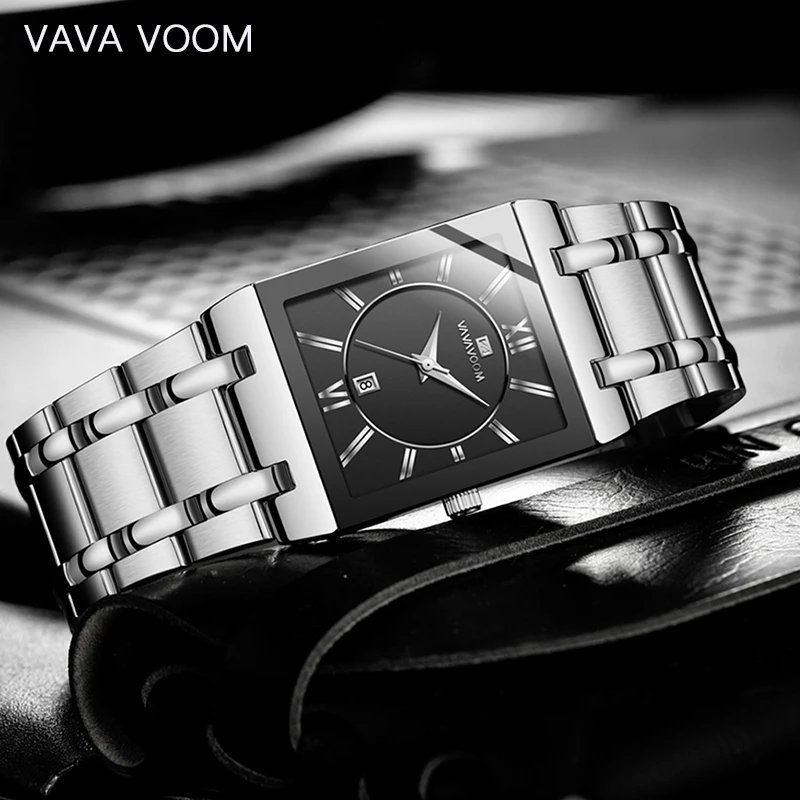 Мужские кварцевые наручные часы VAVA VOOM водонепроницаемые до 30 м - купить по