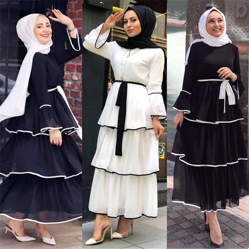 

Женская одежда на Среднем Востоке, элегантное платье-Кафтан в турецком стиле, мусульманские модные индийские платья Eid Mubarak в Дубае, Абая Хид...