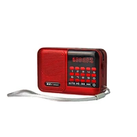 mini portable fm radio digital display elderly speaker support tf card speaker mp3 player walkman memory play one key cycle