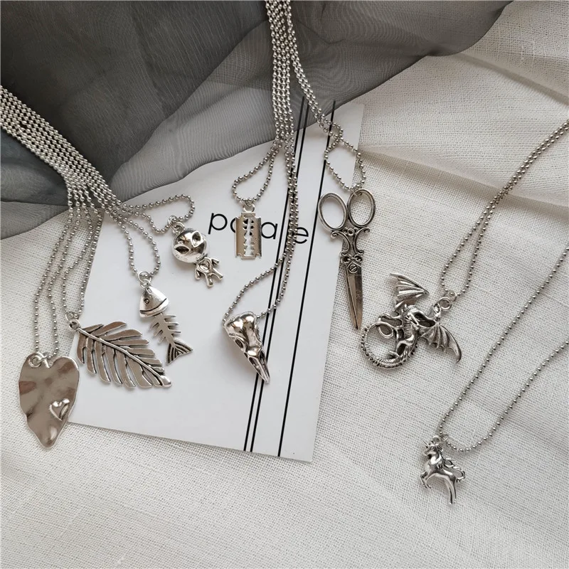 Цепочка с подвеской в виде инопланетянина для женщин винтажное ювелирное