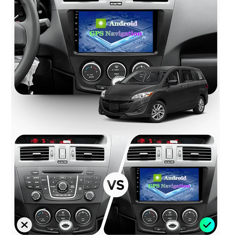 Горячая gps навигация для автомобиля Mazda 5 10 15 реверсивное Видео Все в одном