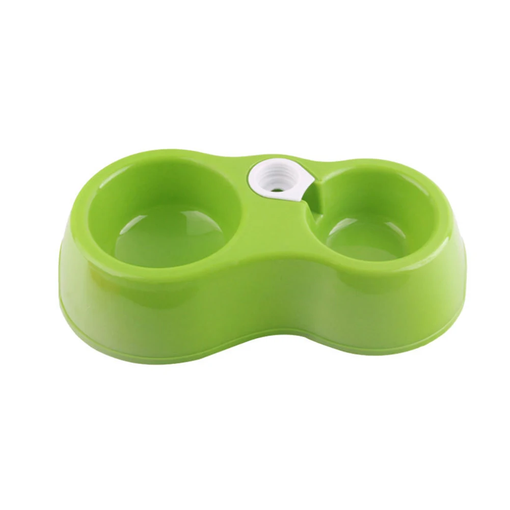 

Colorful Pet Double Bowl Dog Cat Puppy Plastic Round Bowl Travel Feeding Food Water Bowl Dish Dog Food Bowls Pet Products