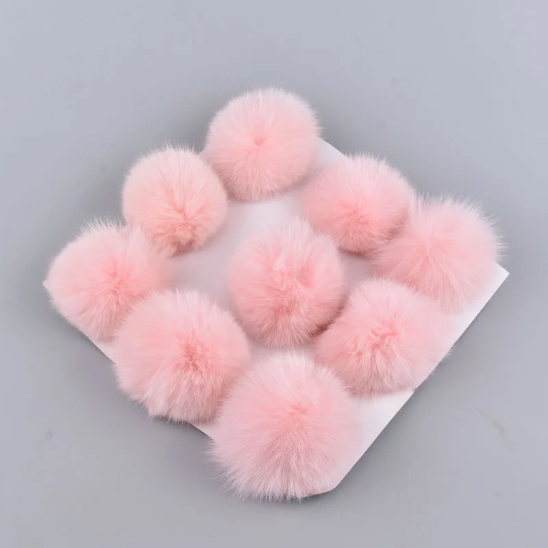9 Pieces Real Fox Fur Pompons Natural Pompom Fluffy Ball DIY Pom Poms for Knitted Hats Caps beanies keychain | Аксессуары для