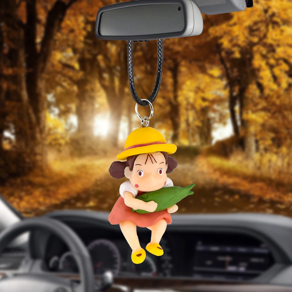 

Креативный мультяшный автомобильный кулон с кукурузой для маленькой девочки, милое Аниме зеркало заднего вида, подвеска, украшение, авто ак...