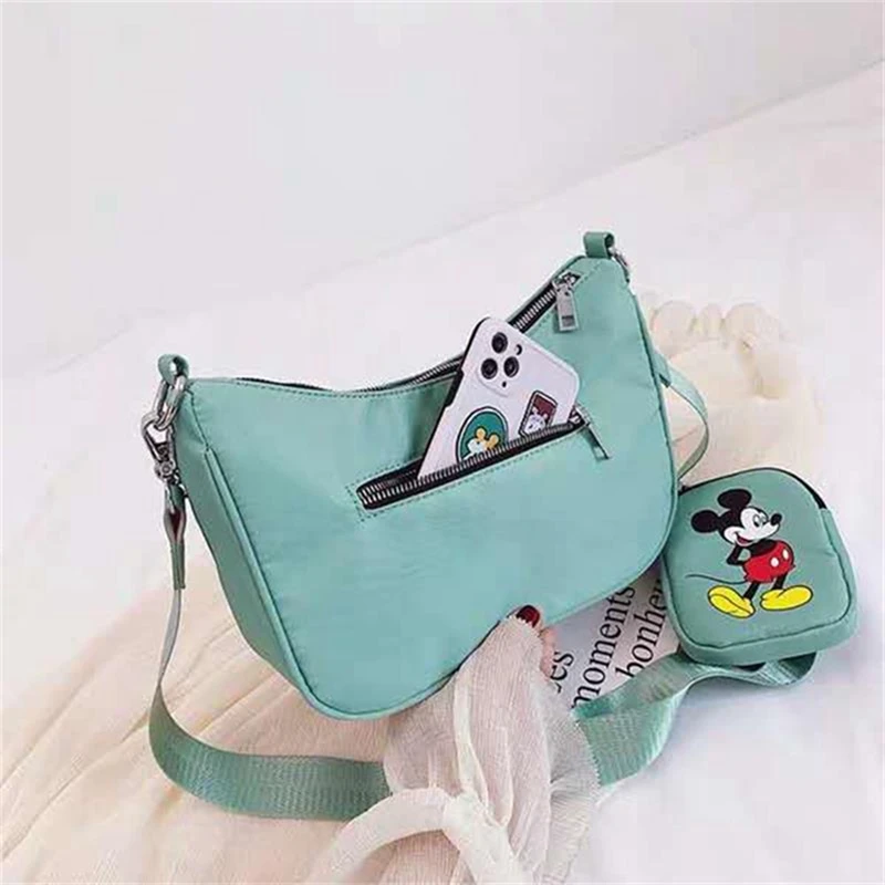 Холщовые сумки с Микки Маусом для женщин трендовая сумка мессенджер на плечо