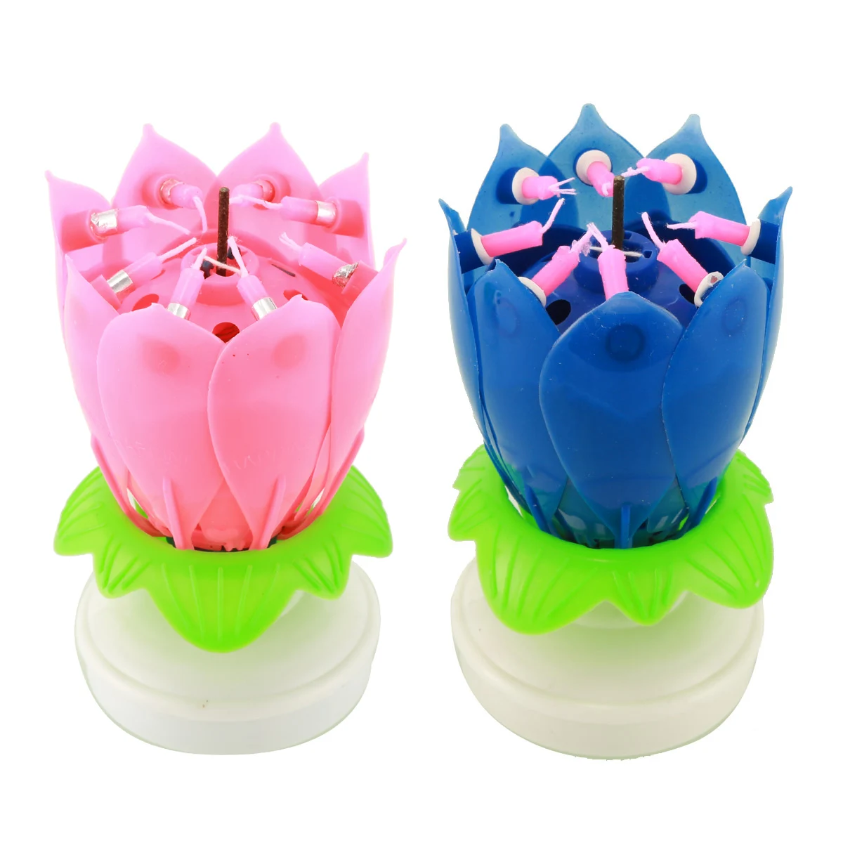 

Innovative Cake Romantic Musical Candle Lotus Flower Candle Art Candle Lights For DIY Cake Decoration Kids Gift