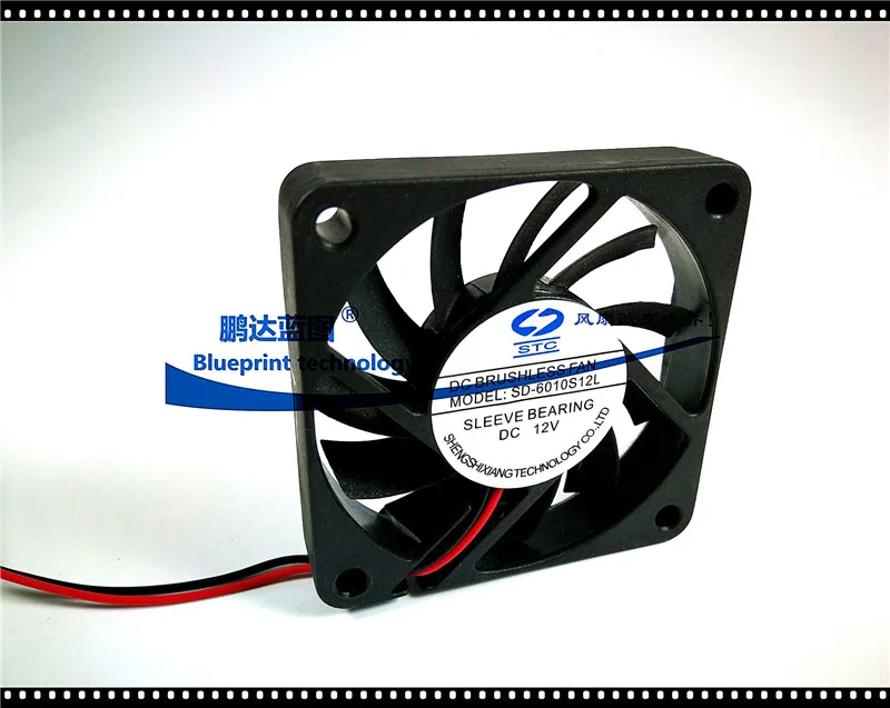 STC 6010 6 см/см 60*60*10 мм 1 2 в компьютерное шасси Бесщеточный вентилятор охлаждения