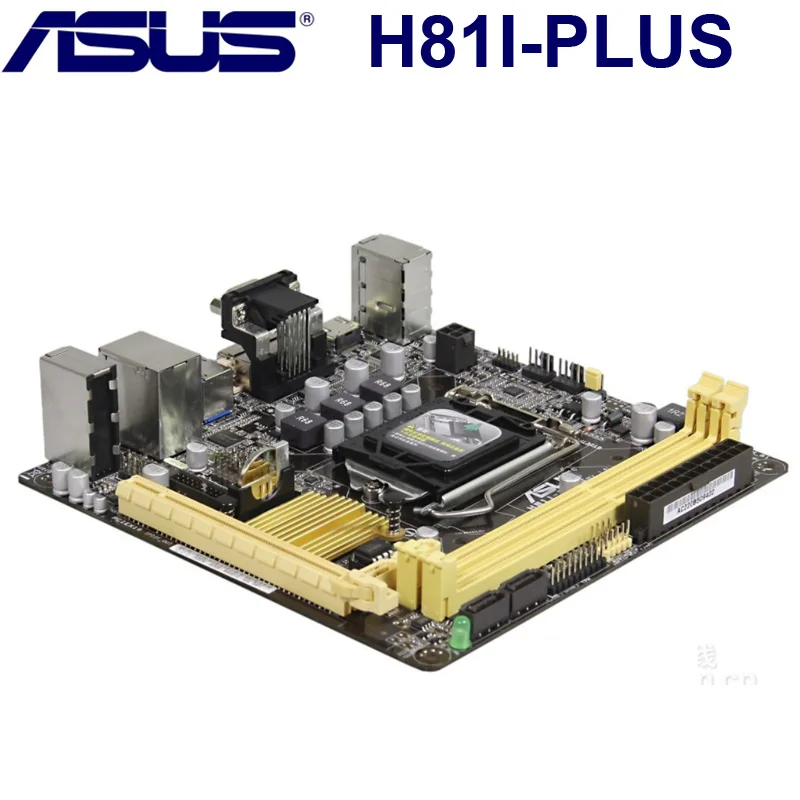 LGA 1150 Asus H81I-PLUS Материнская плата Intel H81 DDR3 16GB Core i7/i5/i3 PCI-E 2 0 оригинальный настольного
