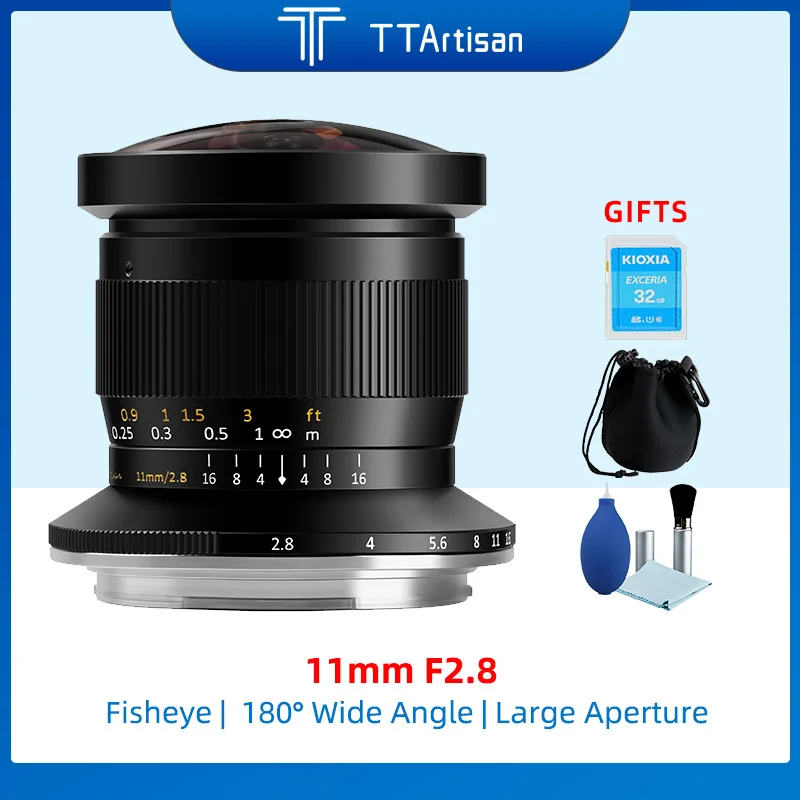 

TTArtisan 11mm F2.8 Full Fame Fisheye Wide Angle Manual Focus Prime Lens for Fujifilm GFX Mount Camera GFX100 GFX50S GFX50R