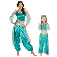 2019 Womens girls Halloween Cosplay Party Belly Dance Aladdin Princess Jasmine Costume Adults fashion costumes for women Dress